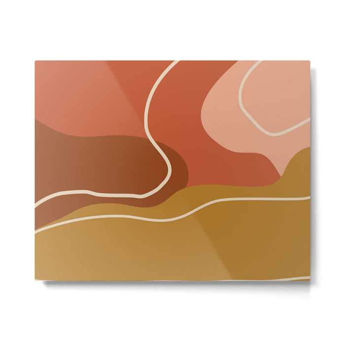 Abstract Organic Shapes in Zen Desert Color  Metal Print Gallery Image 1