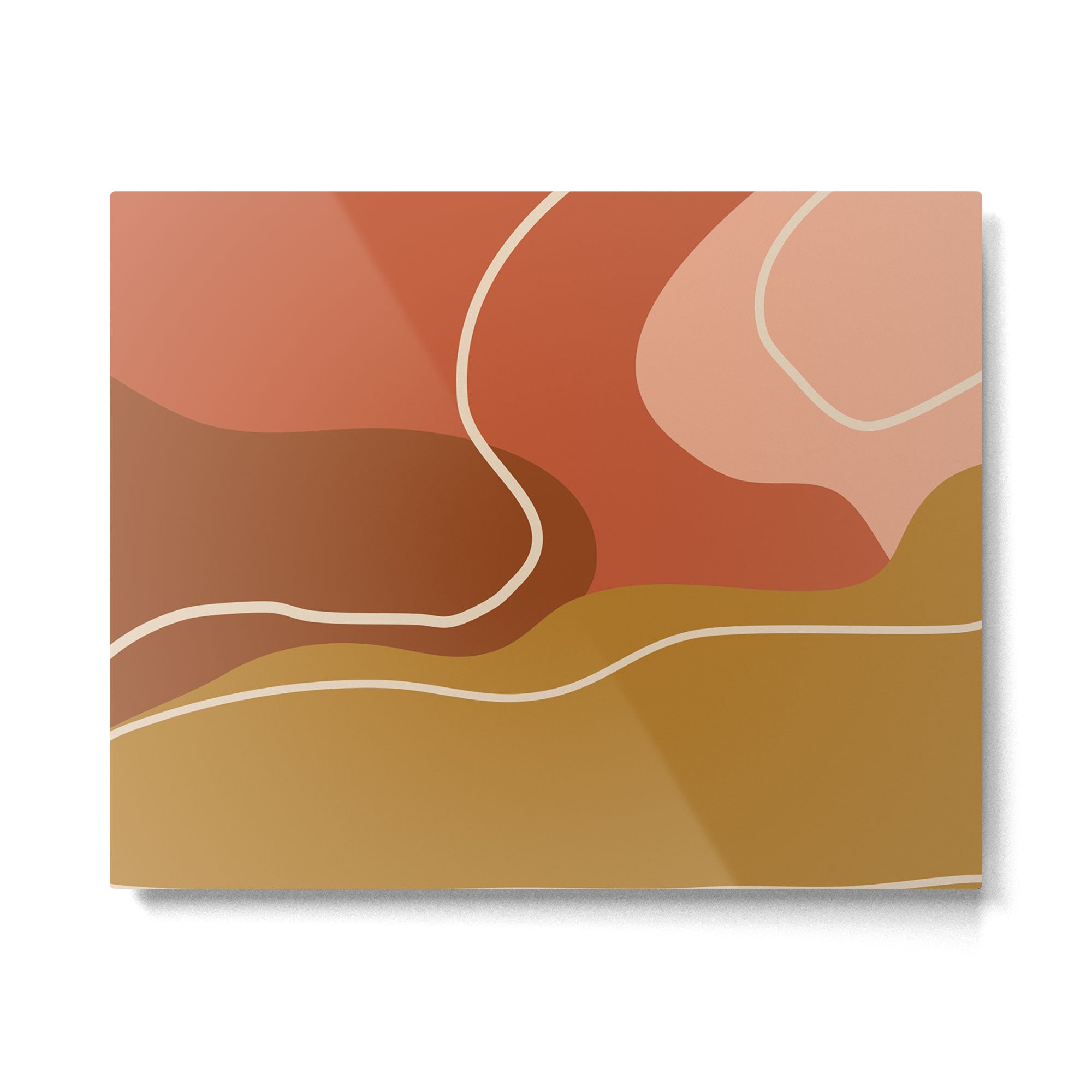 Abstract Organic Shapes in Zen Desert Color  Metal Print Gallery Image 6