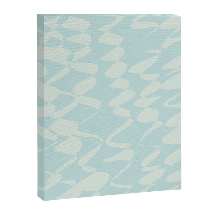 Abstract Pastel Blue Ripple Canvas Print Gallery Image 1