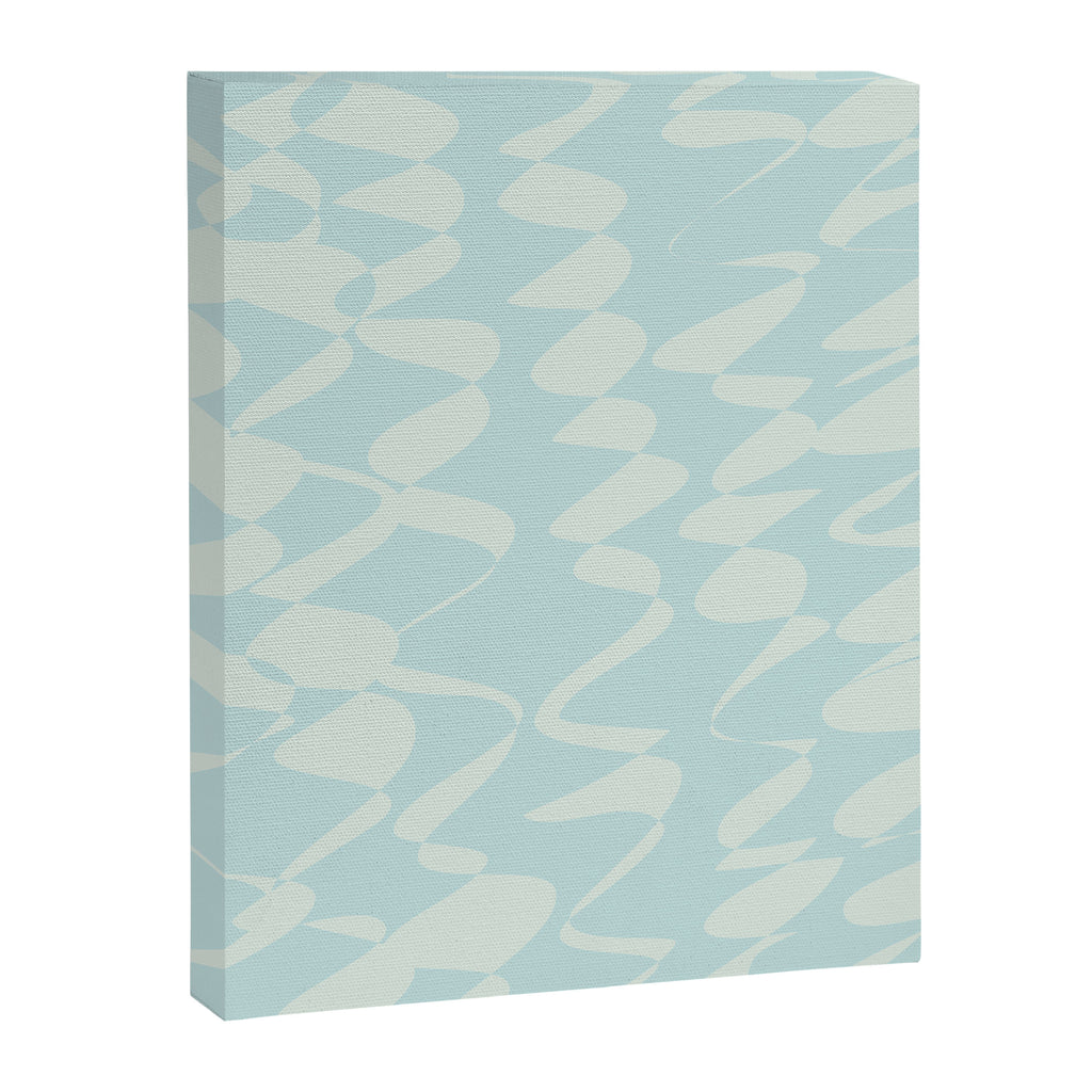 Abstract Pastel Blue Ripple Canvas Print Gallery Image 6