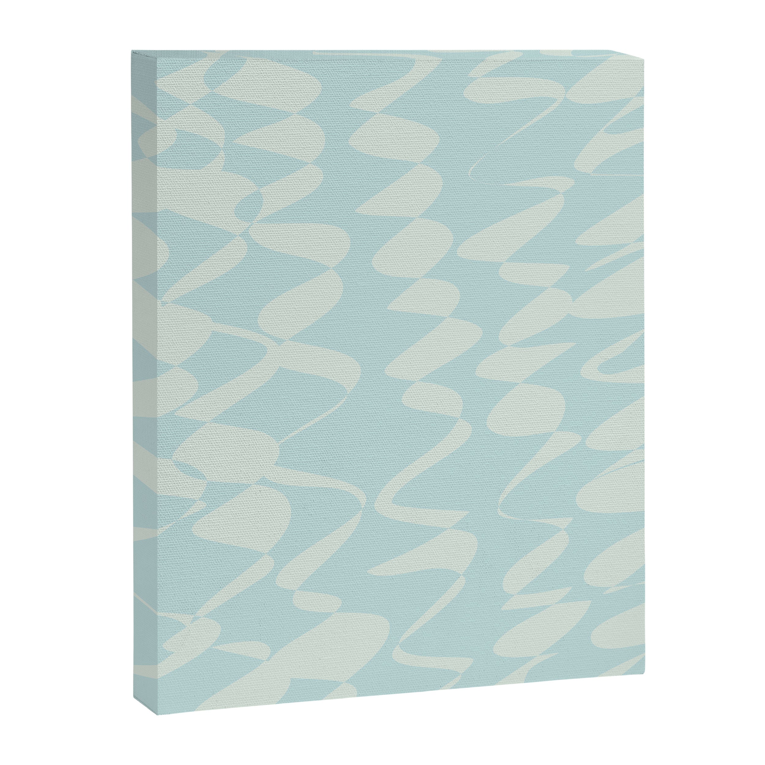 Abstract Pastel Blue Ripple Canvas Print Gallery Image 6