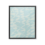 Abstract Pastel Blue Ripple Framed Canvas Print Gallery Image 6