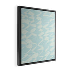 Abstract Pastel Blue Ripple Framed Canvas Print Gallery Image 2