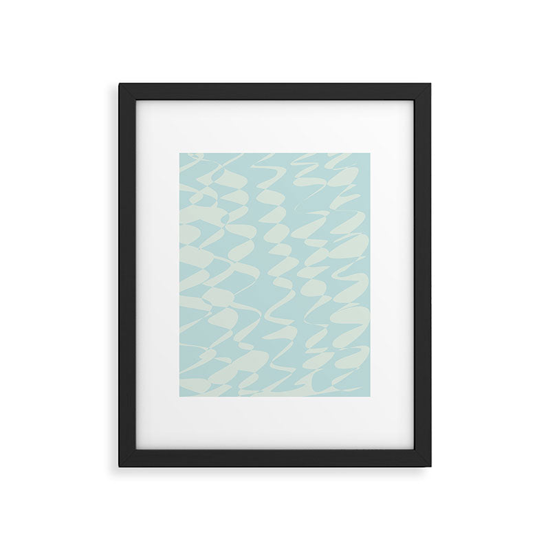 Abstract Pastel Blue Ripple Framed Art Print Gallery Image 5