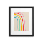 Abstract Pastel Rainbow Lines Framed Art Print Gallery Image 5