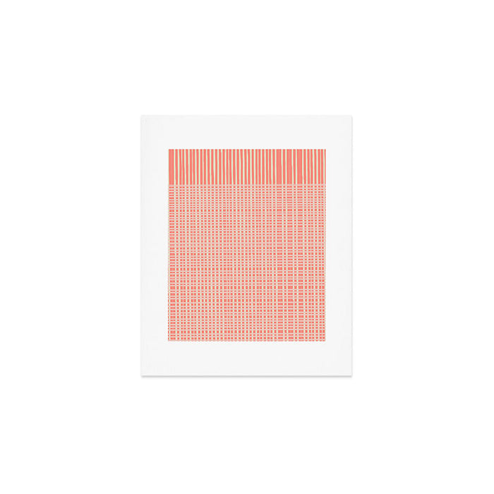 Abstract Stripes in Coral Art Print Gallery Image 1