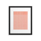 Abstract Stripes in Coral Framed Art Print Gallery Image 4