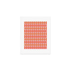 Abstract Triangles Pattern in Pink and Orange Art Print Gallery Image 1