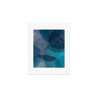 Abstract Watercolor Circles in Ombre Blue Art Print Gallery Image 1