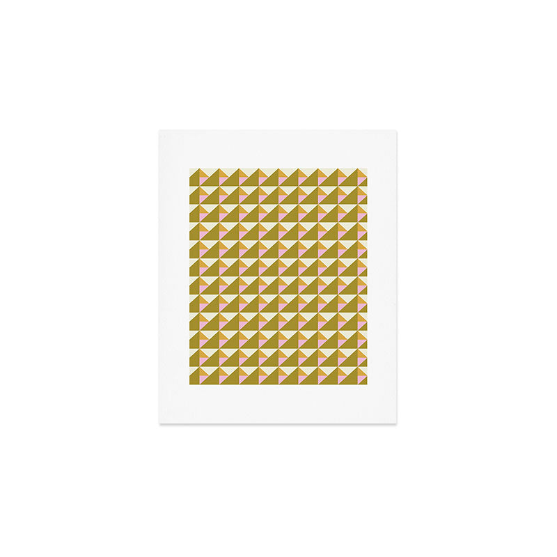 Autumn Triangle Tiles Pattern Art Print Gallery Image 1