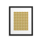 Autumn Triangle Tiles Pattern Framed Art Print Gallery Image 6