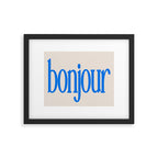 Bold Bonjour French Greeting Typography Framed Art Print Gallery Image 5