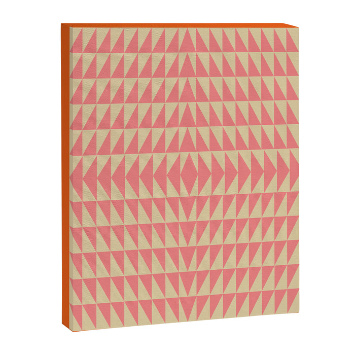 Bold Triangle Pattern in Pink and Orange Canvas Print Gallery Image 1