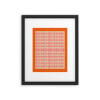 Bold Triangle Pattern in Pink and Orange Framed Art Print Gallery Image 4