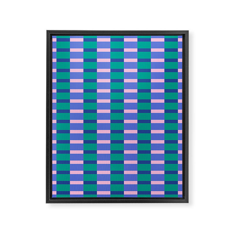 Bright Pastel Color Block Geometric Pattern Framed Canvas Print Gallery Image 8
