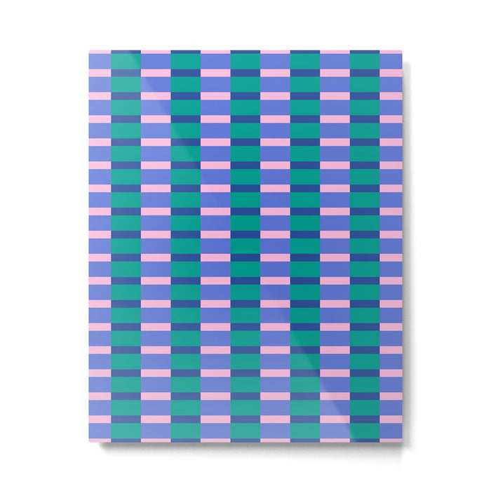 Bright Pastel Color Block Geometric Pattern Metal Print Gallery Image 1