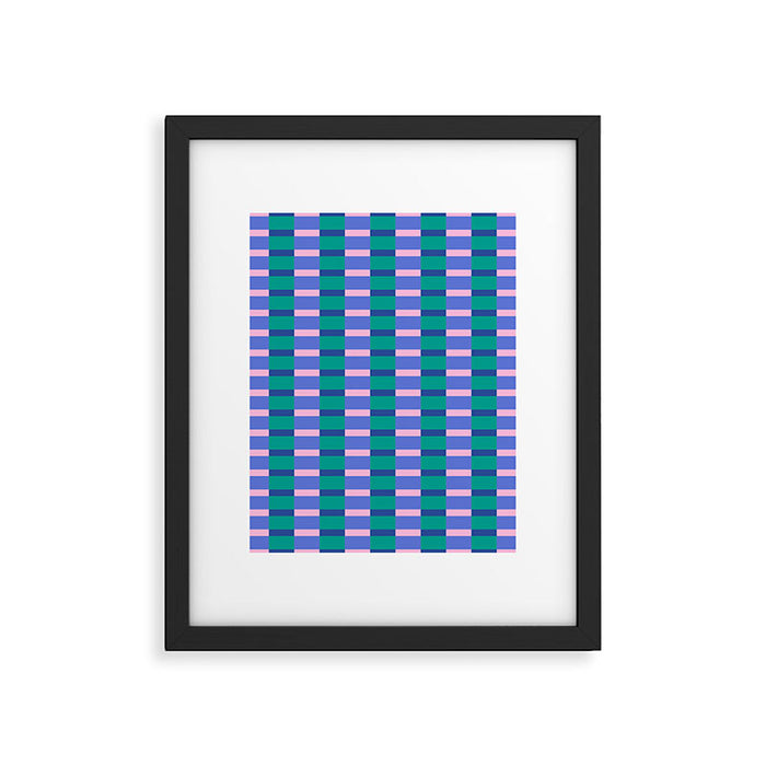 Bright Pastel Color Block Geometric Pattern Framed Art Print Gallery Image 1