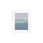 Calming Ocean Waves in Soft Dusty Pastels Art Print Gallery Image 1