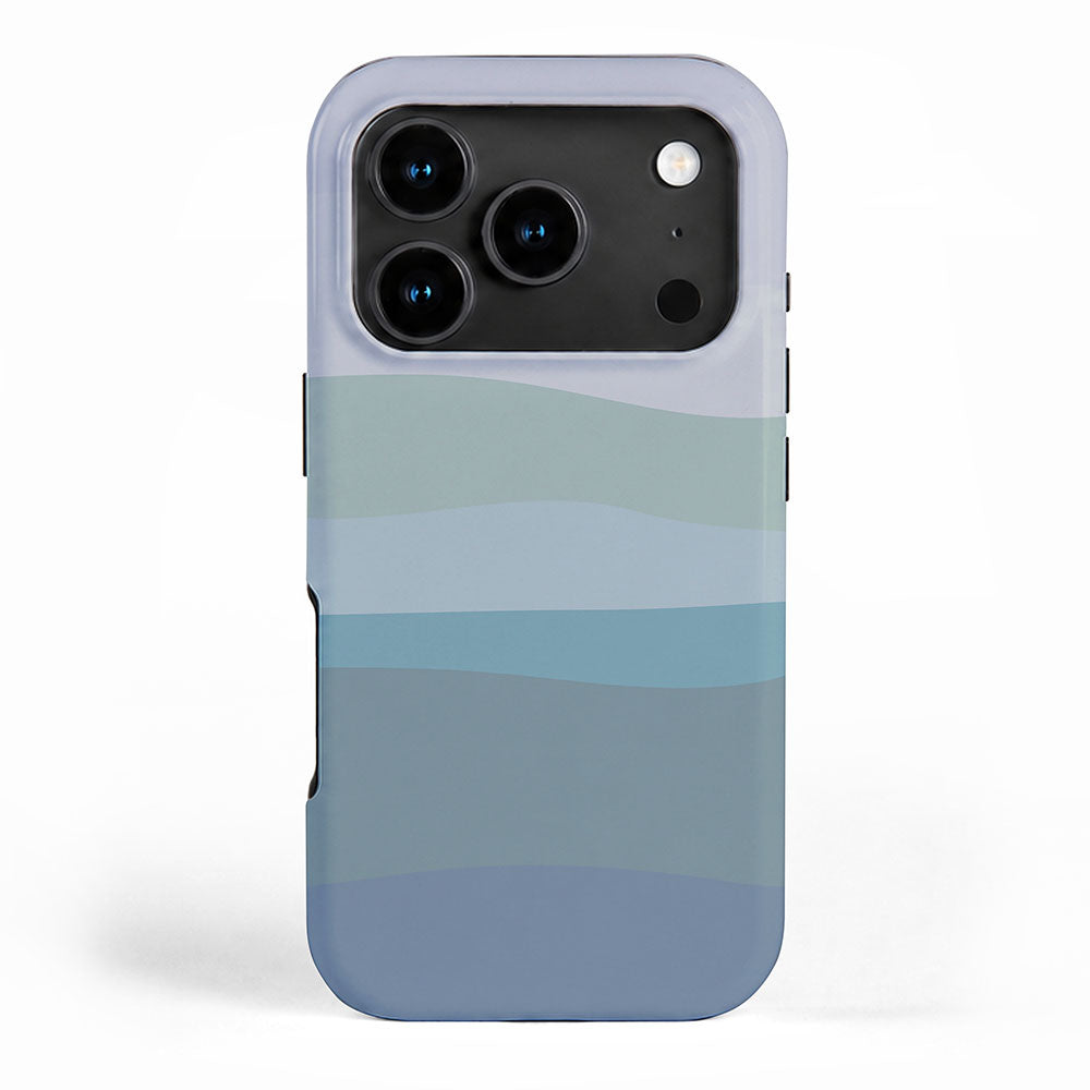 Calming Ocean Waves in Soft Dusty Pastels iPhone Case Gallery Image 1