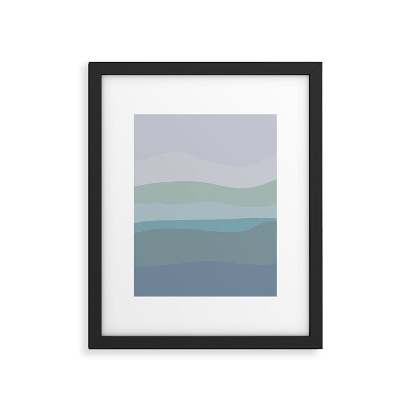 Calming Ocean Waves in Soft Dusty Pastels Framed Art Print Gallery Image 5