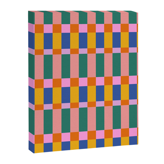Check Pattern in Bright Colors Canvas Print Gallery Image 1