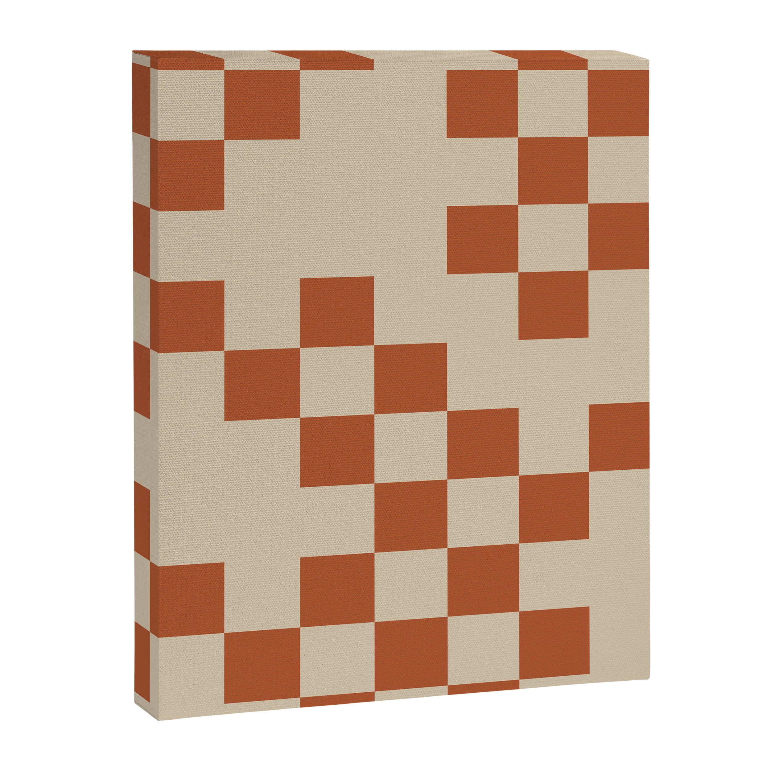 Checked in Burnt Orange Canvas Print Gallery Image 8