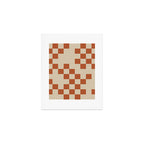 Checked in Burnt Orange Art Print Gallery Image 1