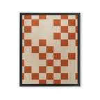 Checked in Burnt Orange Framed Canvas Print Gallery Image 8