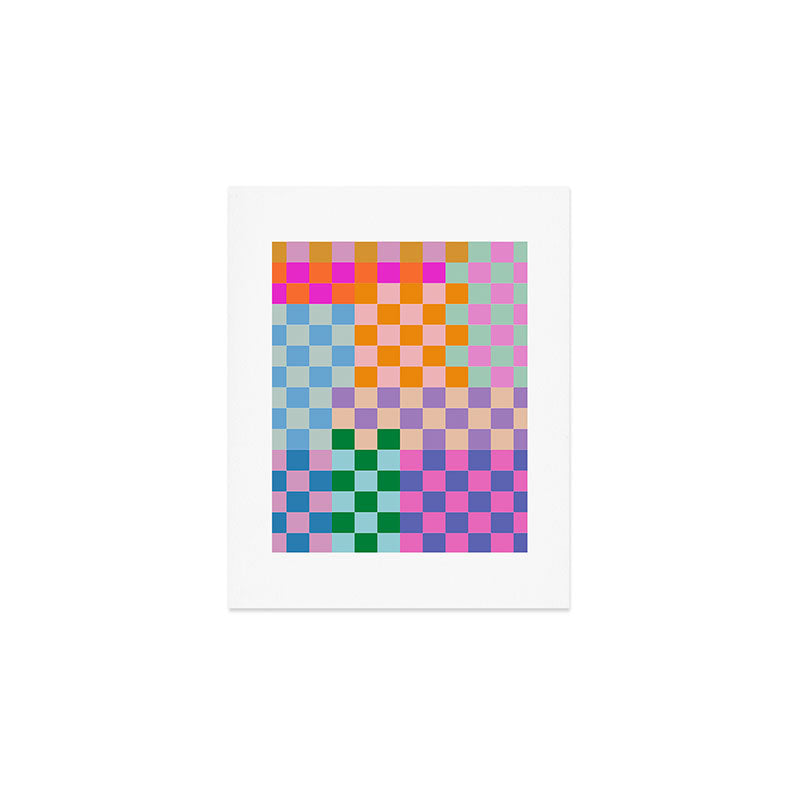 Checkerboard Collage Art Print Gallery Image 1