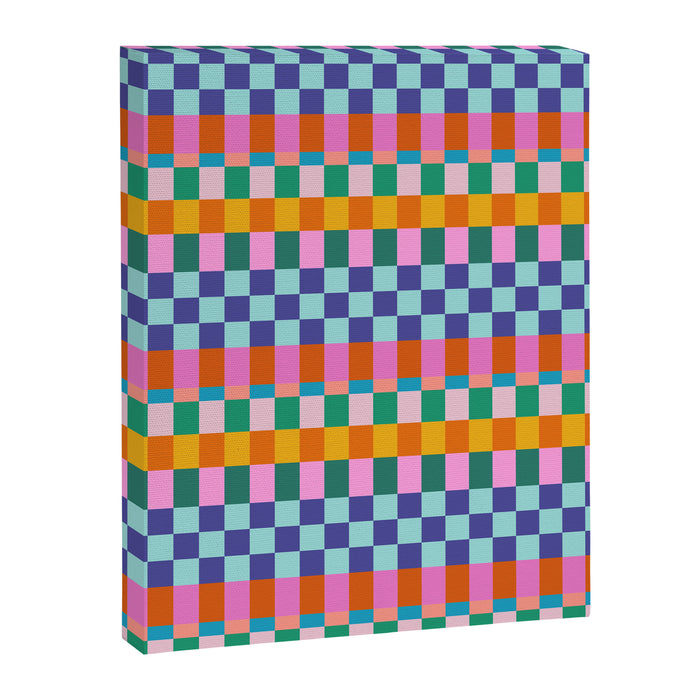 Checkerboard Stripes Canvas Print Gallery Image 1