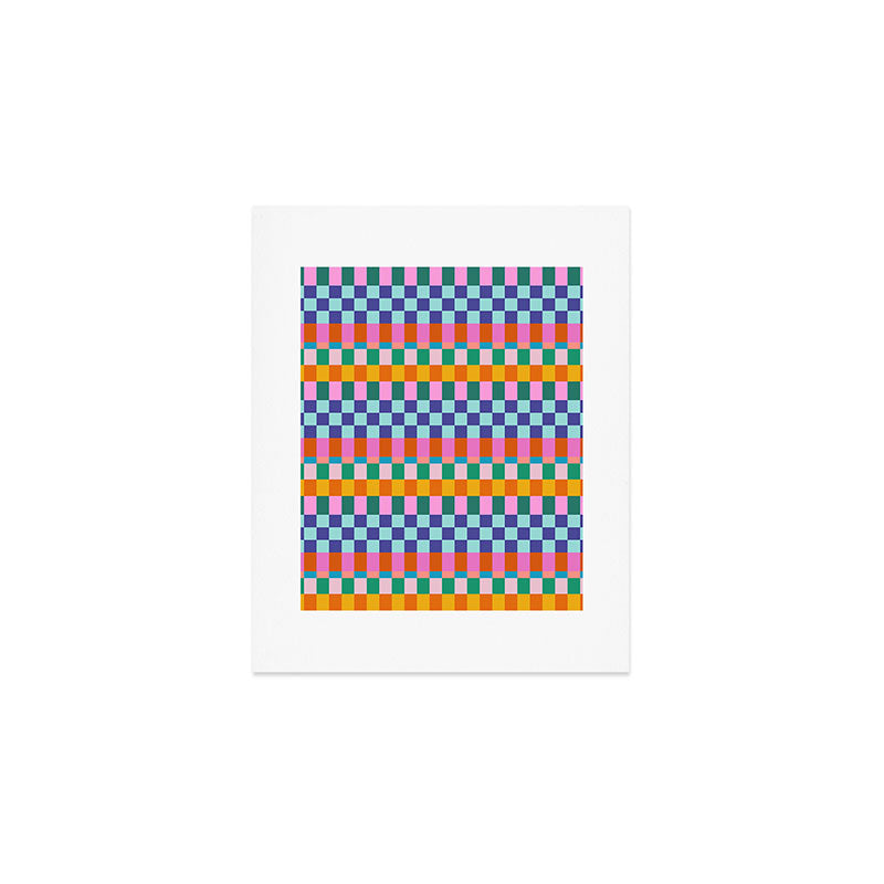 Checkerboard Stripes Art Print Gallery Image 1