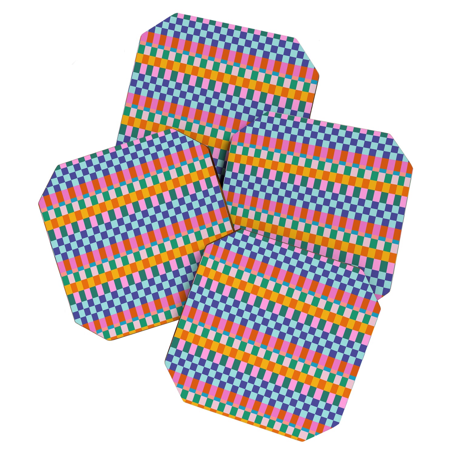 Checkerboard Stripes Coaster Gallery Image 1