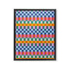 Checkerboard Stripes Framed Canvas Print Gallery Image 8