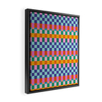 Checkerboard Stripes Framed Canvas Print Gallery Image 2