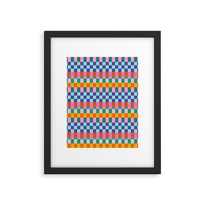 Checkerboard Stripes Framed Art Print Gallery Image 1