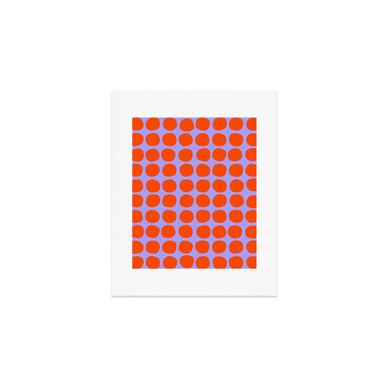 Circles in Purple and Orange Art Print Gallery Image 1