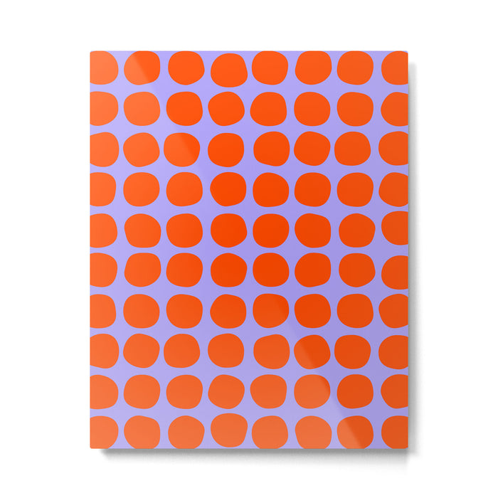 Circles in Purple and Orange Metal Print Gallery Image 1