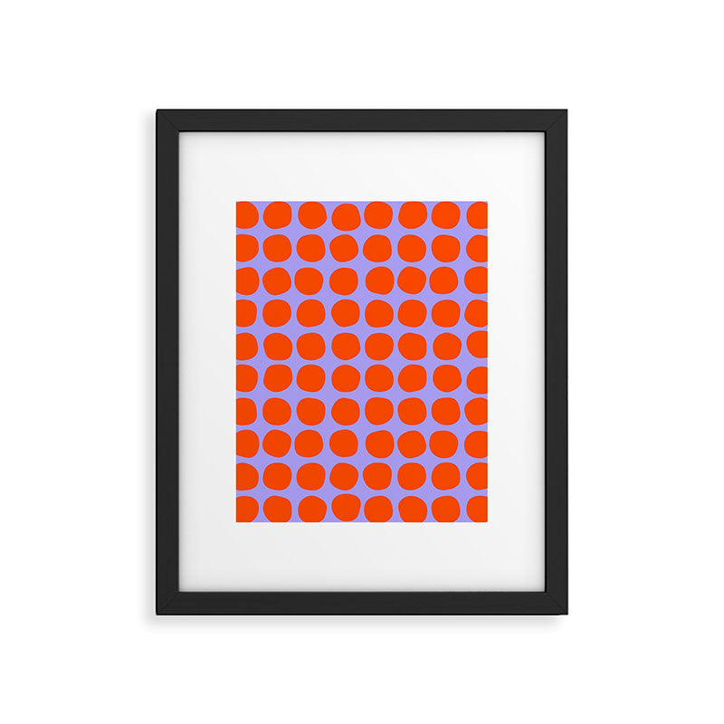 Circles in Purple and Orange Framed Art Print Gallery Image 6