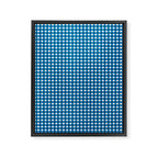 Classic Mini Check in Blue and White Framed Canvas Print Gallery Image 8