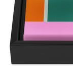 Color Block in Green and Orange Framed Canvas Print Gallery Image 3