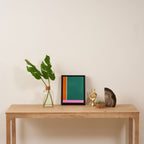 Color Block in Green and Orange Framed Canvas Print Gallery Image 4