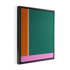 Color Block in Green and Orange Framed Canvas Print Gallery Image 2