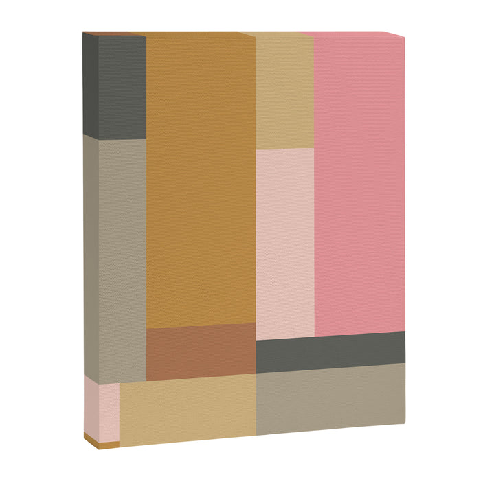 Color Block | Sage Green and Rose Pink Canvas Print Gallery Image 1