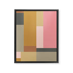 Color Block | Sage Green and Rose Pink Framed Canvas Print Gallery Image 8