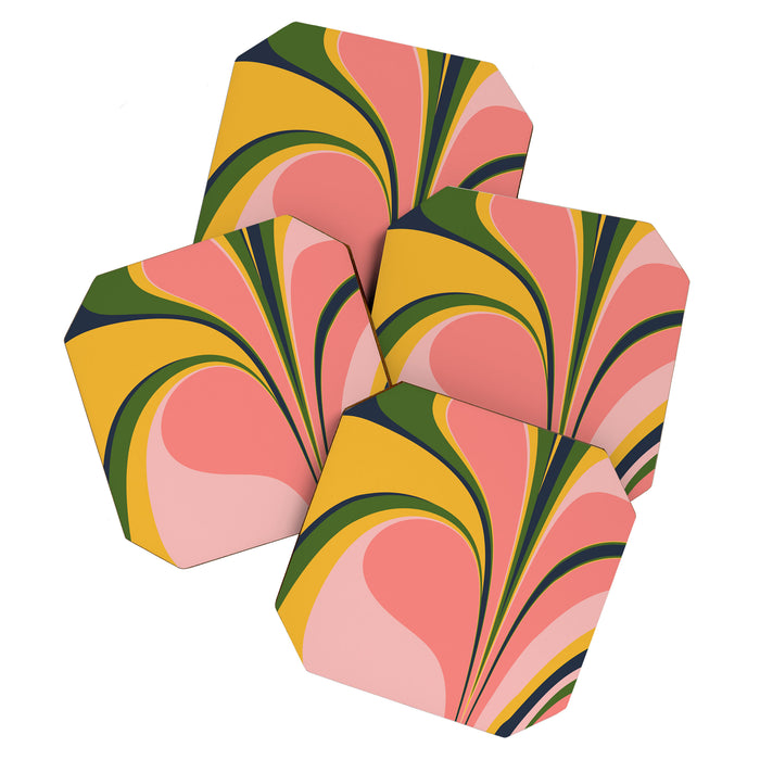 Spring Color Swirl Coaster Gallery Image 1