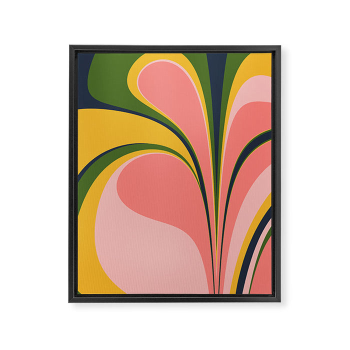 Spring Color Swirl Framed Canvas Print Gallery Image 1