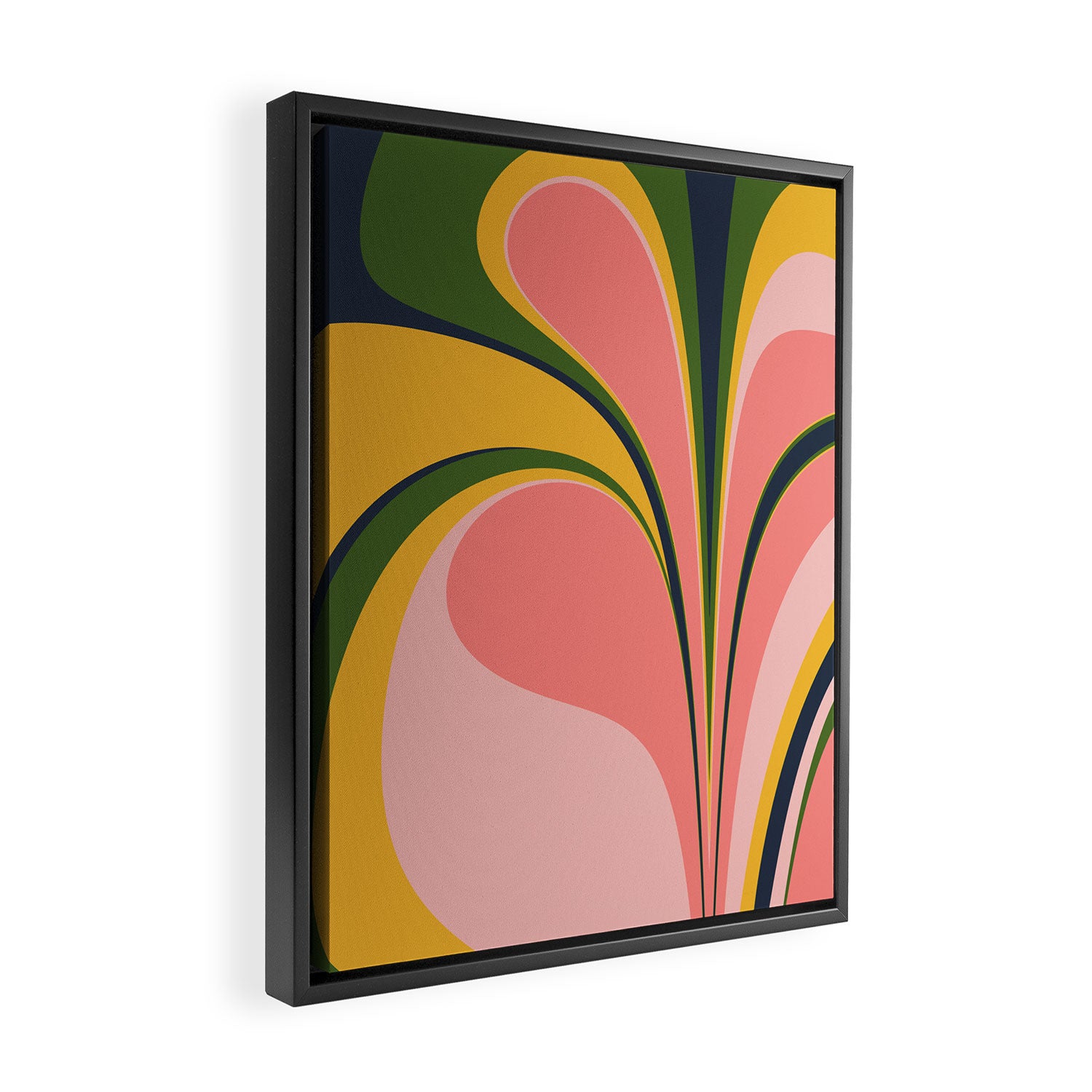 Spring Color Swirl Framed Canvas Print Gallery Image 2