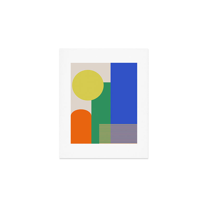 Colorful Abstract Geometric Modern Art Art Print Gallery Image 1