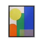 Colorful Abstract Geometric Modern Art Framed Canvas Print Gallery Image 8