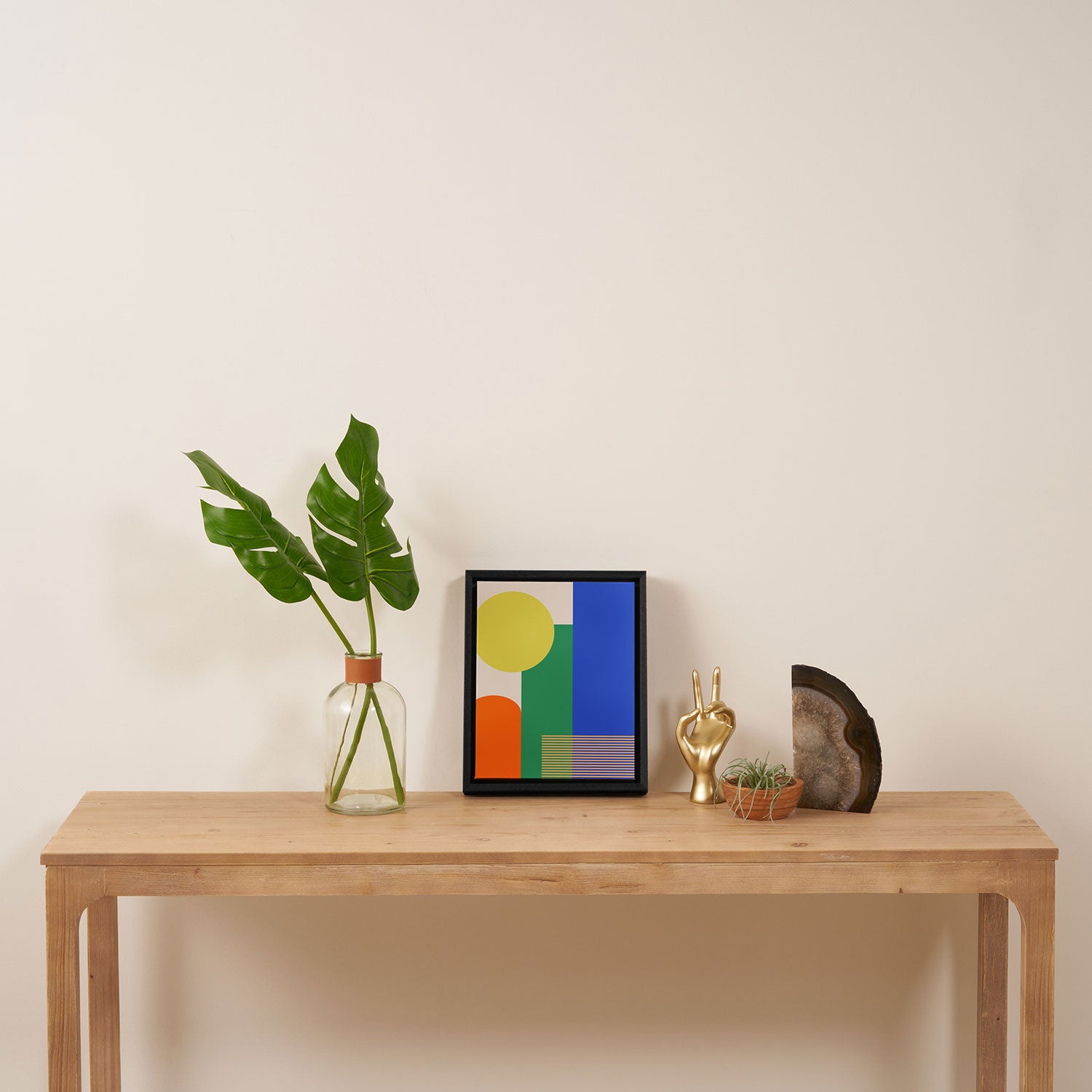 Colorful Abstract Geometric Modern Art Framed Canvas Print Gallery Image 4